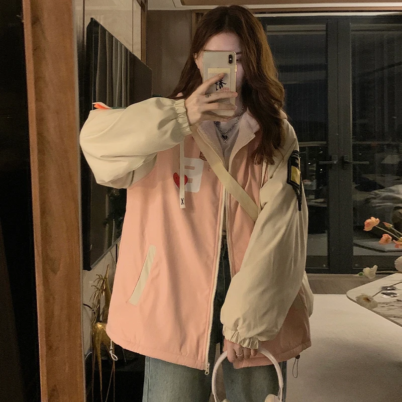 Утепленная верхняя одежда с флисовой подкладкой осенне-зимняя для девочек