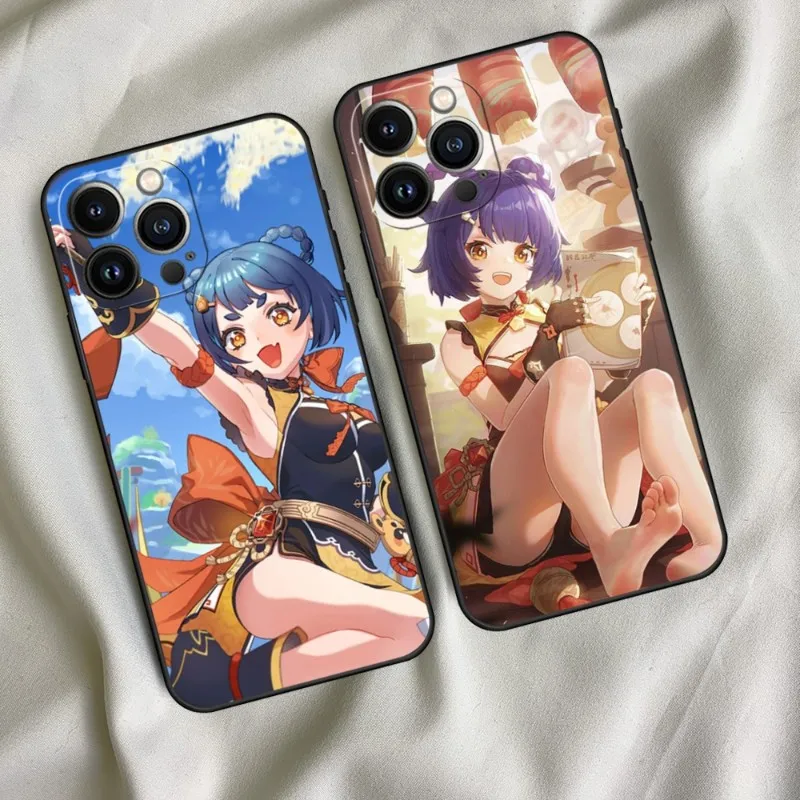 Чехол для телефона Genshin Impact Xiangling для Iphone 14ProMax 11 12 14 Pro Xs Max Mini Xr X 7 8 6 6s Plus, задняя крышка