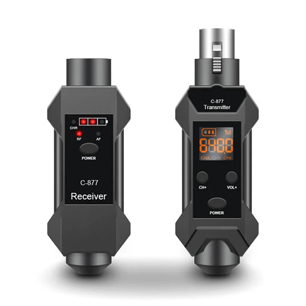 

6.5mm KTV Microphone Transmitter with Adapter Stage Performance Mic Long Range Low Delay Wireless System Portable