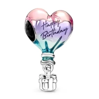 original moments happy birthday hot air balloon charm bead fit pandora 925 sterling silver bracelet necklace jewelry