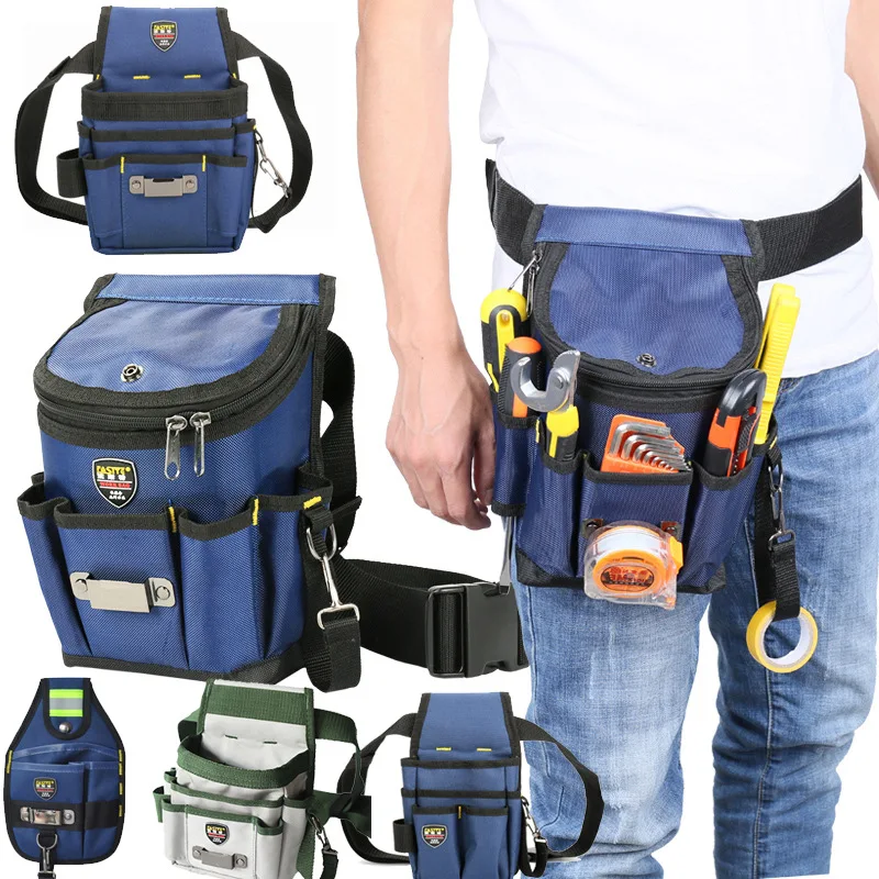 1860D Oxford Cloth Tool Bag Multi Functional Electrician Waist Packs Belt Storage Holder Organizer Work Belt Pouch Multi Pockets