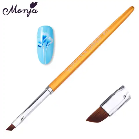 Monja, золотистая металлическая акриловая УФ-гелевая ручка для наращивания ногтей, цветочный узор, сделай сам, кисть для рисования, инструмент...