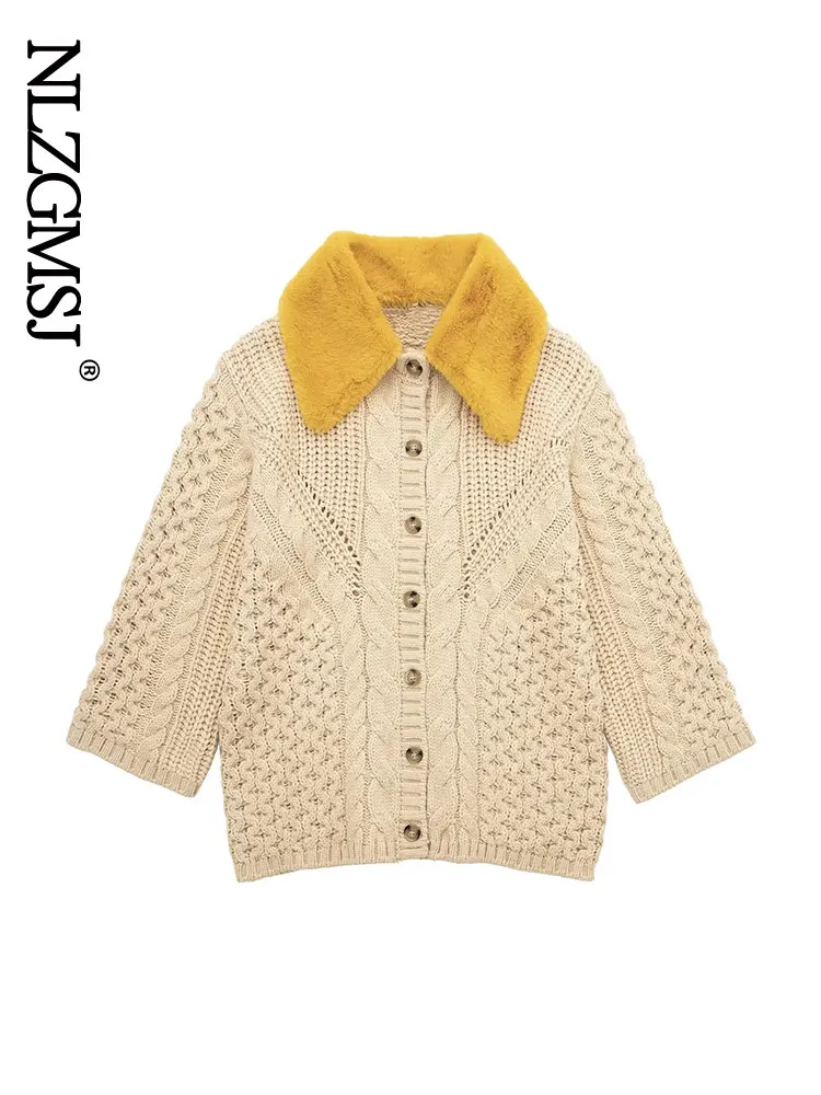 

Nlzgmsj 2023 Sweater Cardigan Women Spring Vintage All-match Elegant Button Loose Daily Soft Sweet Simple Casual Knitwear