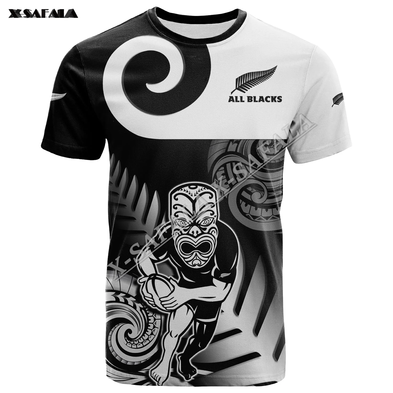 

New Zealand Silver Fern Rugby Maori Sport 3D Print Men Kids Child T-Shirt Tops Tees Short Sleeve Milk Fiber Baby-Skin-Feeling