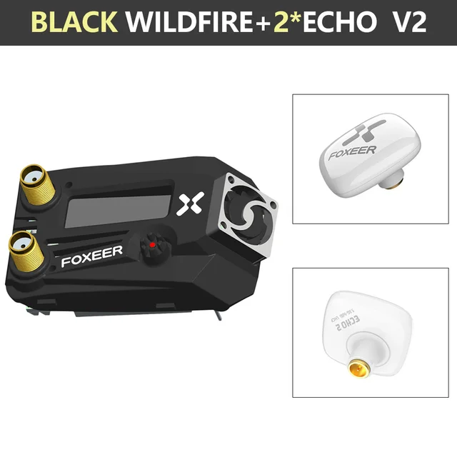 Foxeer 5.8G Wildfire Dual Receiver Black + 2x Echo 2 patches