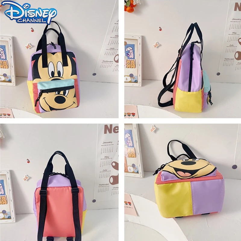 

Disney Mickey Bacpack Cartoon Minnie Donald Duck Pattern Baby Boys Girls spiderman Stitch Bag Anime School Children's Bag Gifts