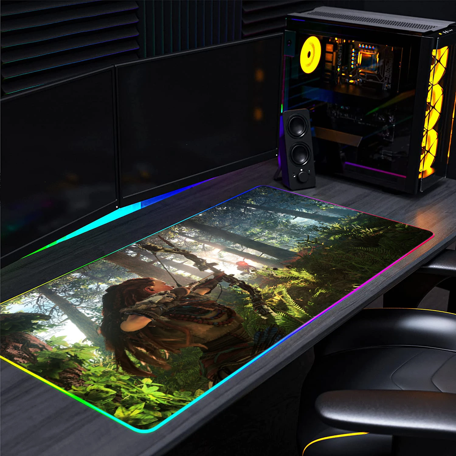 

Коврик для мыши Zelda со светодиодсветильник кой, водонепроницаемый Настольный коврик для компьютерных игр, разных размеров, RGB подсветка, CS