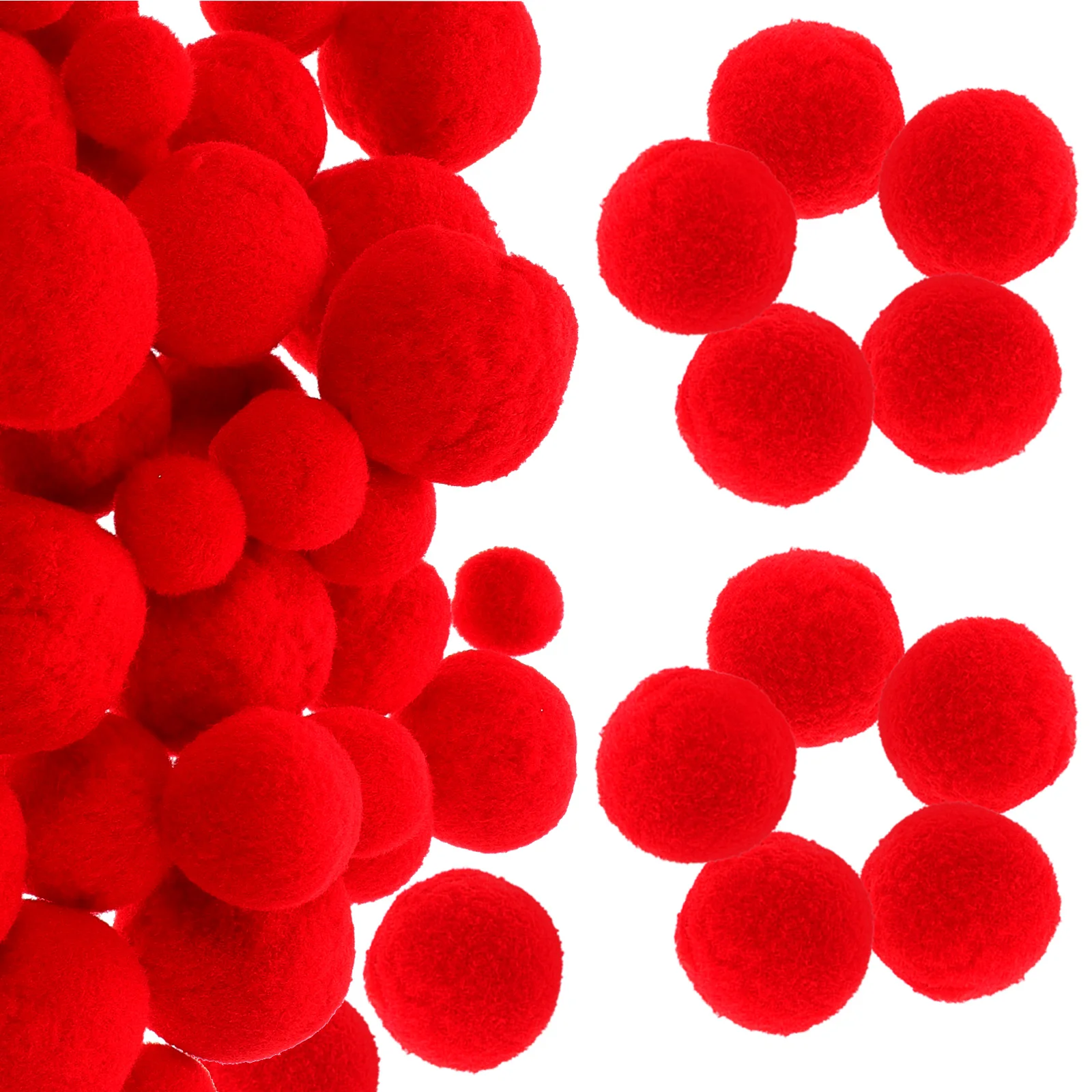 

Pomball Poms Diy Fluffy Red Pompom Pompoms Accessories Big Puff Costume Clothingartificial Fuzzy Decorative Clothes Christmas