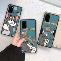 cartoon tom and jerry phone case soft for samsung galaxy note20 ultra 7 8 9 10 plus lite m21 m31s m30s m51 cover