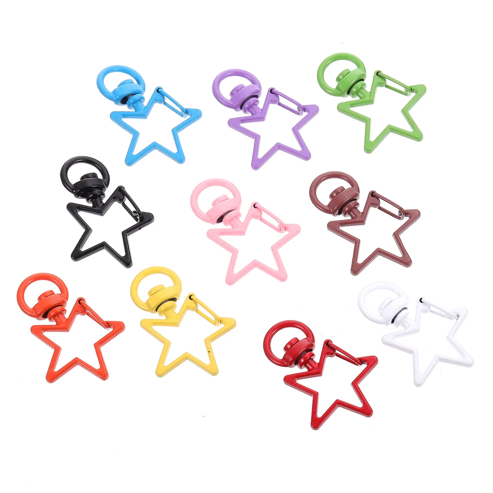 

Snap Key Star Keychain Clasp Clasps Making Ring Hook Clip Five Lanyard Metal Pointed Buckle Pendant Claw Lobster Pentagram Purse