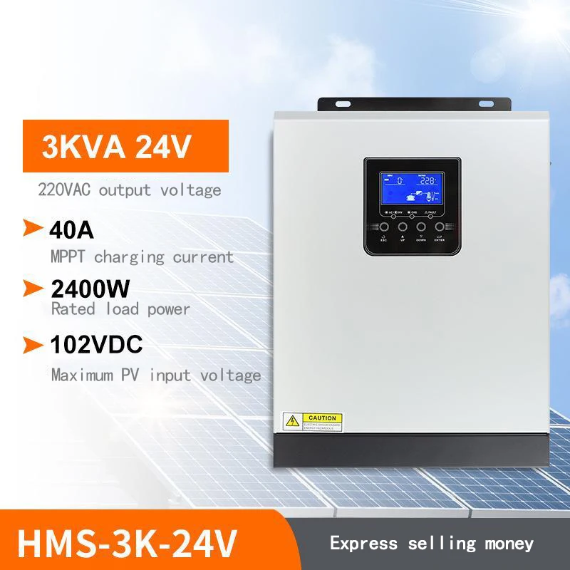 

3KVA solar inverter 24V household off grid photovoltaic reverse control integrated machine with MPPT 40A controller
