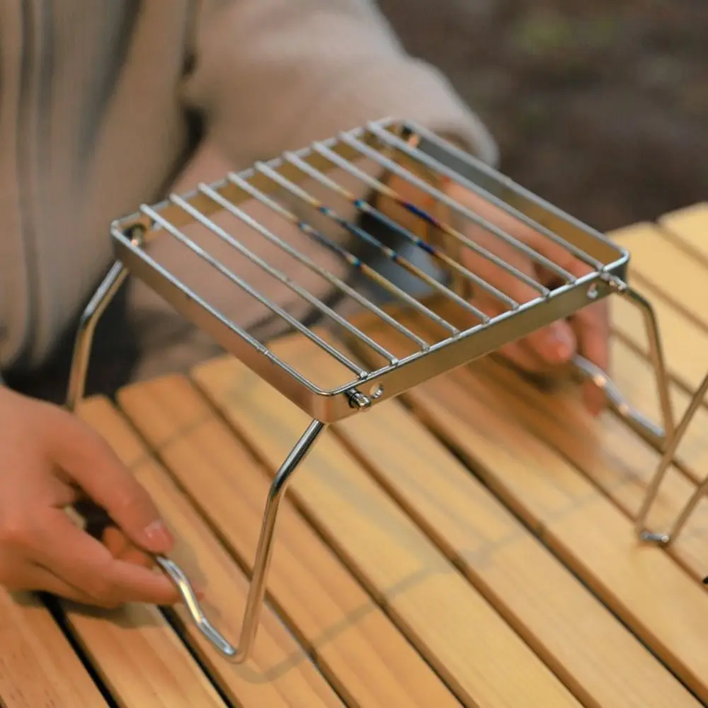 Портативная мини-стойка для гриля барбекю регулируемая уличная подставка из