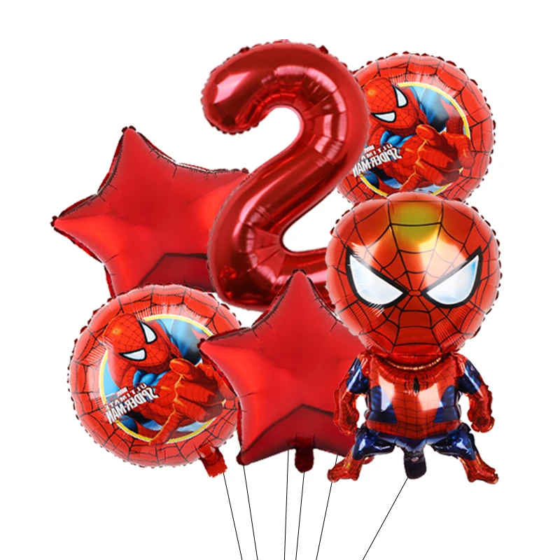 Набор для украшения детской вечеринки "Мстители" с героями Marvel - Человек-паук, Халк и другие - воздушные шары.