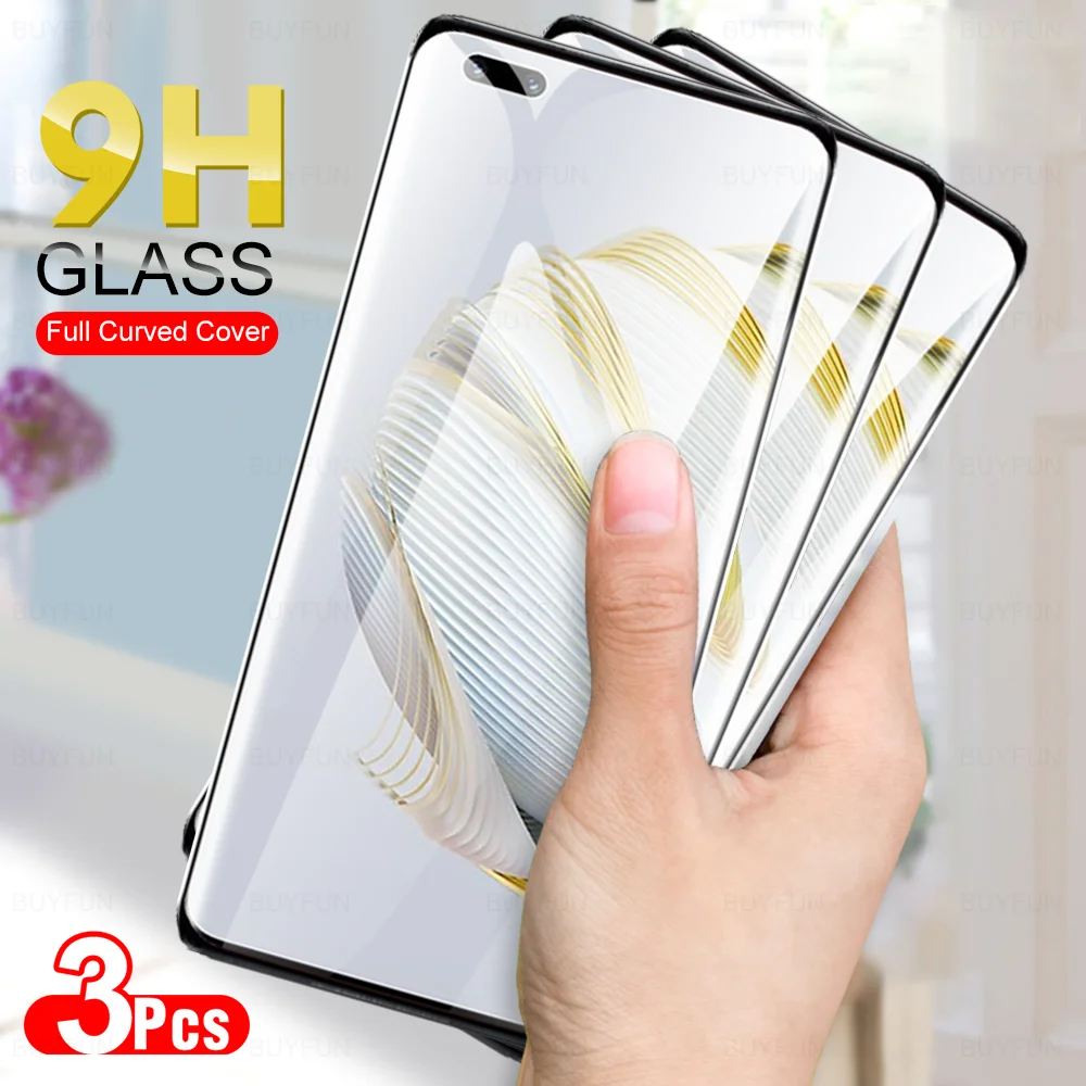 

3pcs For Huawei Nova 10 Pro 9 9H Tempered Glass Screen Protector Hauwei Huawey Nova10 Nova9 10pro Nova10pro 3D Curved Glass Film