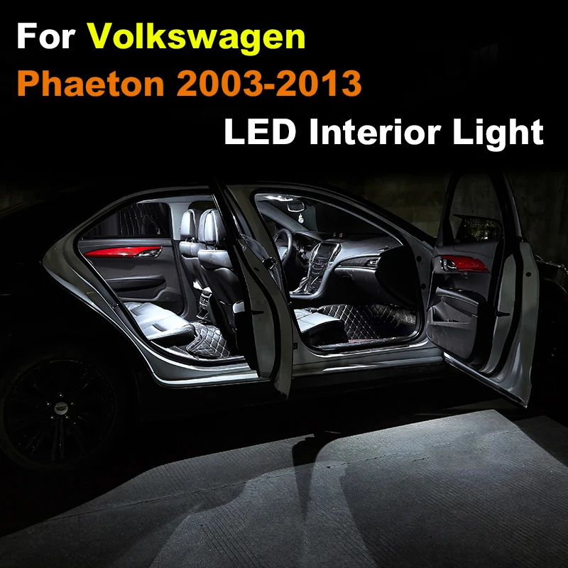 

No Error 34Pcs Interior LED Light For Volkswagen VW Phaeton 2003-2013 Canbus Vehicle Bulb Indoor Dome Reading Trunk Lamp Kit