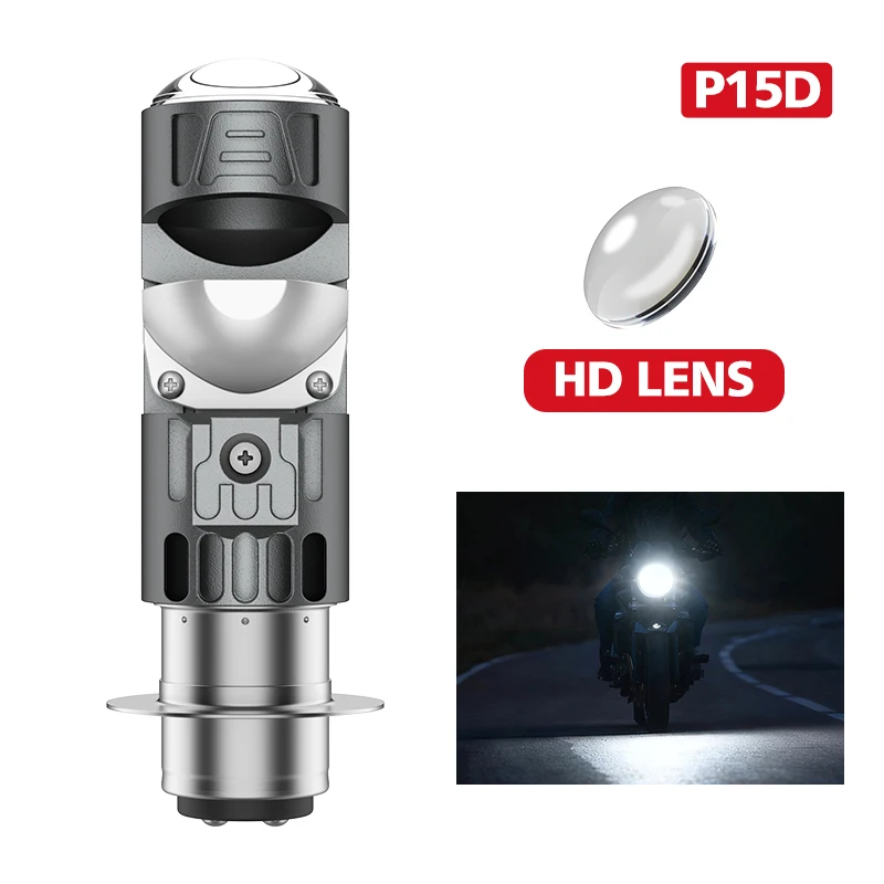 

1 Шт. Светодиодные Лампы H4 С Линзой-проектором BA20D, Мини-линзы Для Автомобилей И Мотоциклов