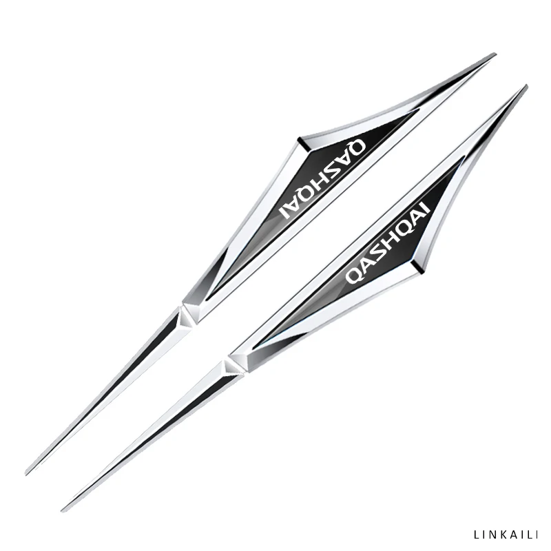 

Металлическая Наклейка для автомобиля, значок в форме бокового лезвия двери крыла, подходит для Dongfeng Nissan QASHQAI, аксессуары для украшения автомобиля с пользовательским логотипом