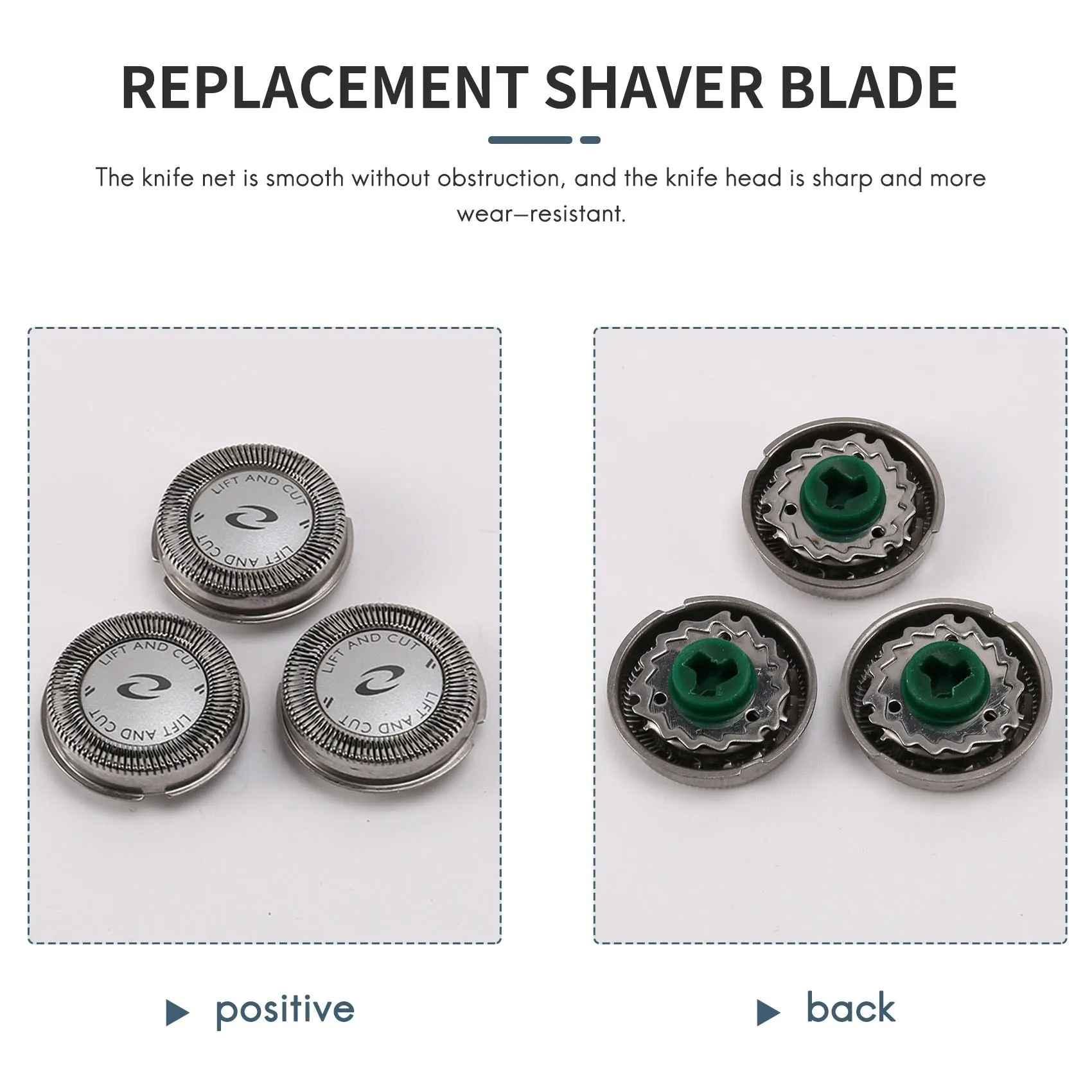 3Pcs Replacement Shaver Blade Heads HQ64 for Philips PT726 PT725 PT720 PT710 PT715