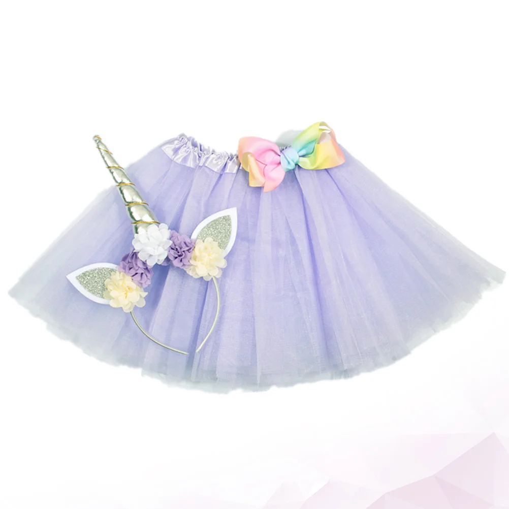 

Kids Dress Head Band Unicorn Headwear Costume Set Headgear Girls Fairy Costumes Child Fashion