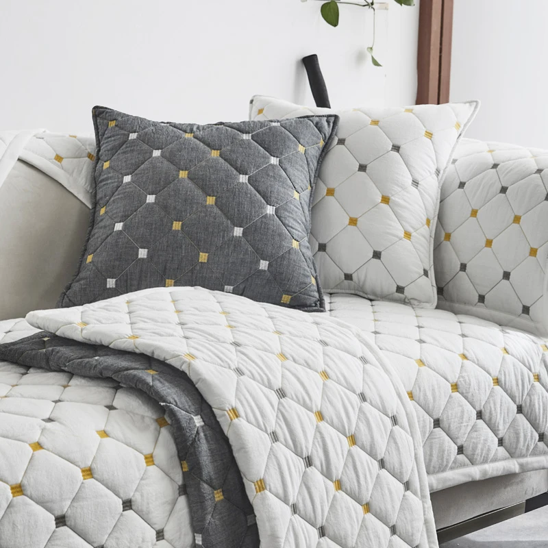 

Thicken Soft Sofa Cover Slip Resistant Slipcover Seat Modern Simple Universal Sofa Towel Cover for Living Room Decor Dust-proof
