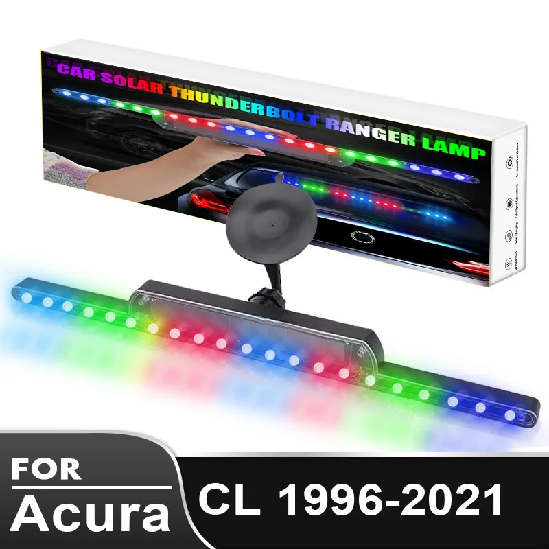 

Car LED Lights Auto Solar Colorful Warning Light Anti-rear-end Lights Car Lamps Tools Automotvie Goods for Acura CL 1996-2021