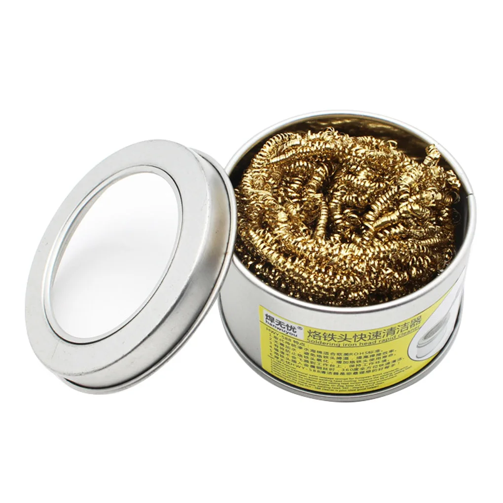 

Soldering Iron Tip Cleaner Welding Solder Iron Tip Brass Ball Cleaning Tool Stainless Steel