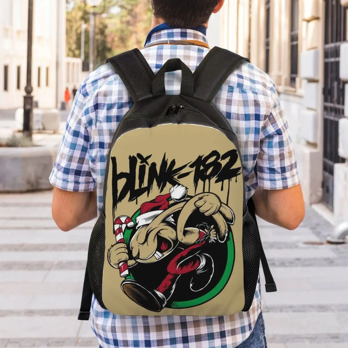 Пользовательский панк-рок забавный рюкзак для ноутбука B-Blinkes 182 женский и мужской