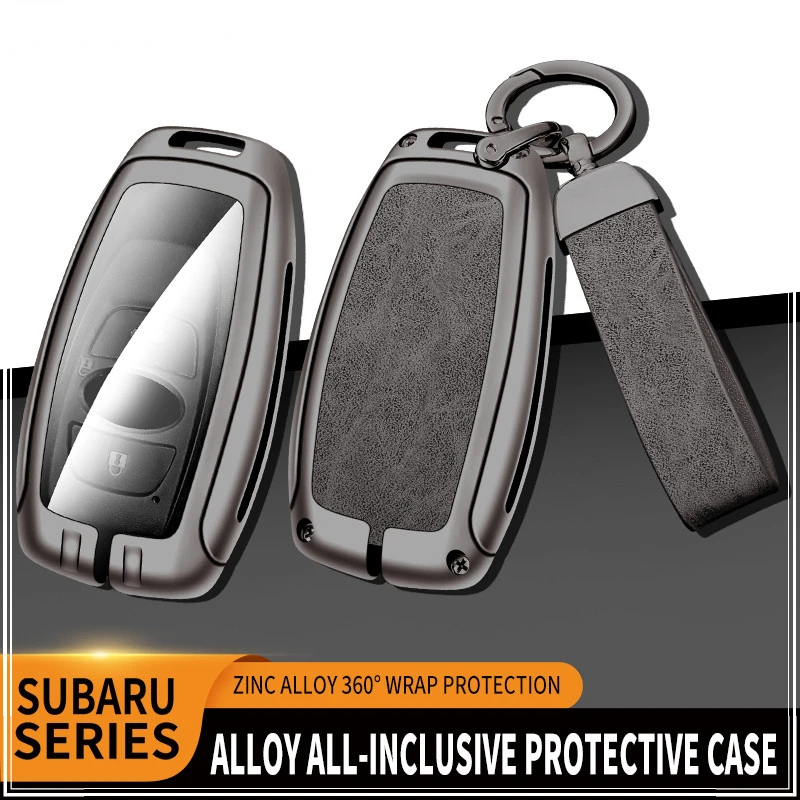 

Alloy Remote Car Key Case Fob Holder Bag For Subaru BRZ STI XV SV Forester Legacy Outback Crosstrek Impreza WRX Ascent Accessory