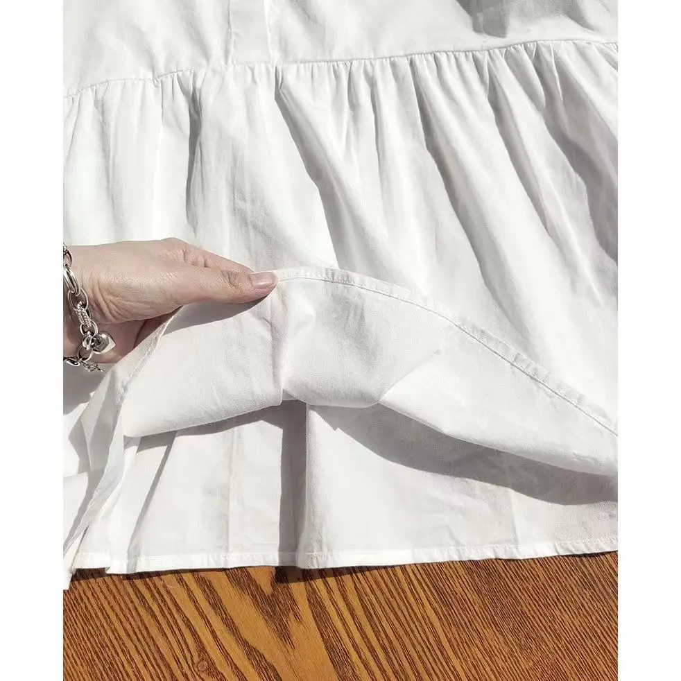

Shirt female fat mm short-sleeved 2022 new summer cotton belly cover ST0706