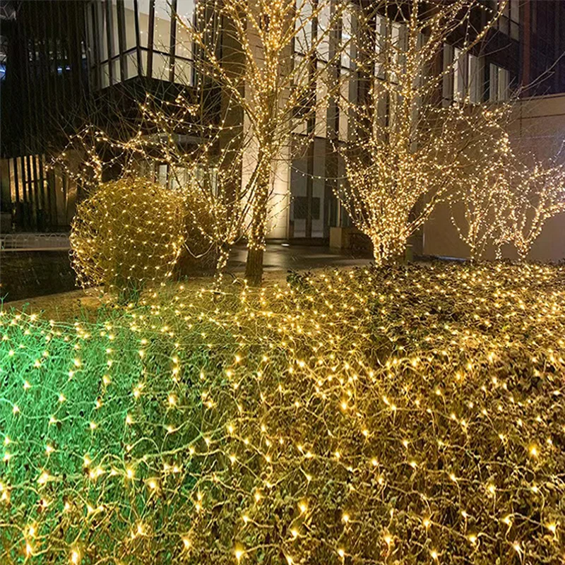 

Net LED String Lights 8Modes 220V 3x3m 3X2M Festival Christmas Decoration New Year Wedding Party Waterproof