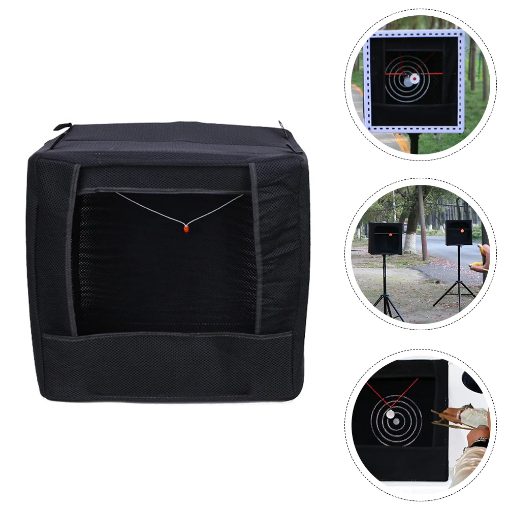 

1Pc Foldable Slingshot Target Box Recycle Shooting Archery Box (Black)