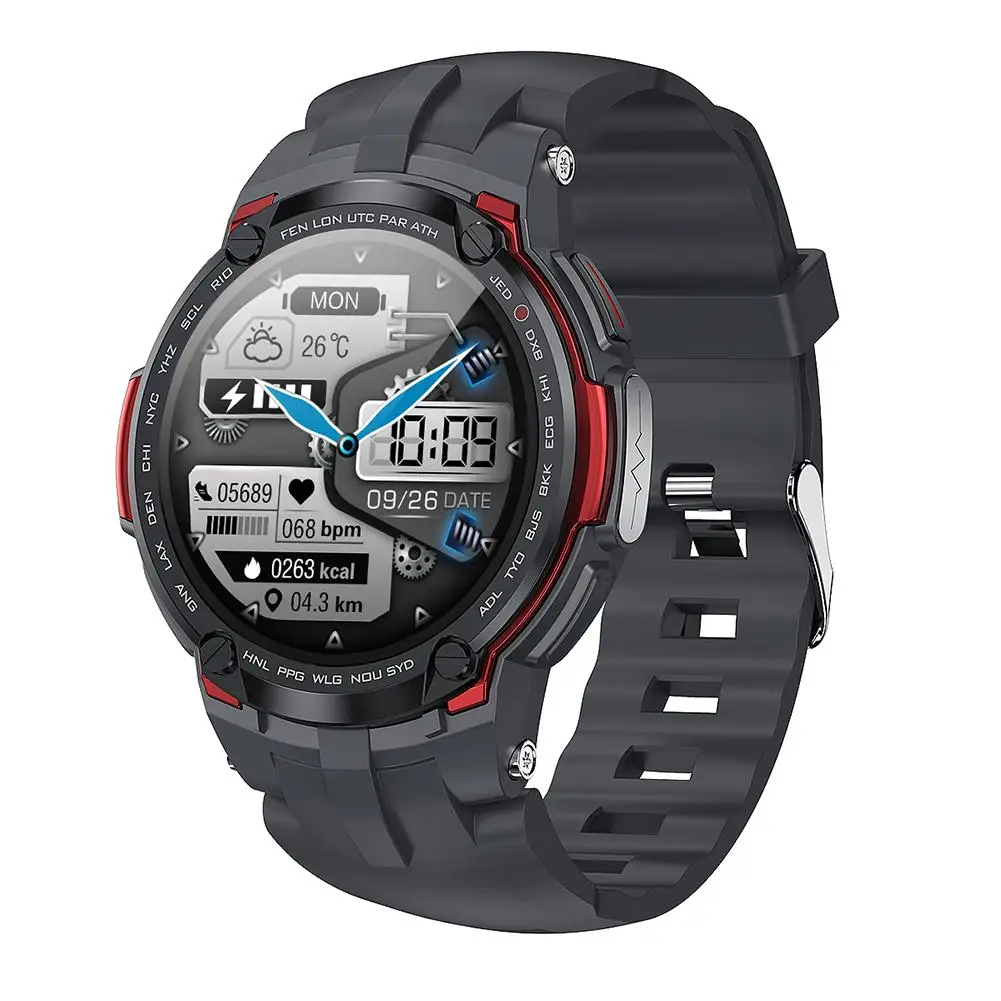 

V6 Smart Watch Touch Screen Ecg Blood Oxygen Heart Rate Health Monitor Outdoor Sports Fitness Waterproof Bluetooth Smartwatch
