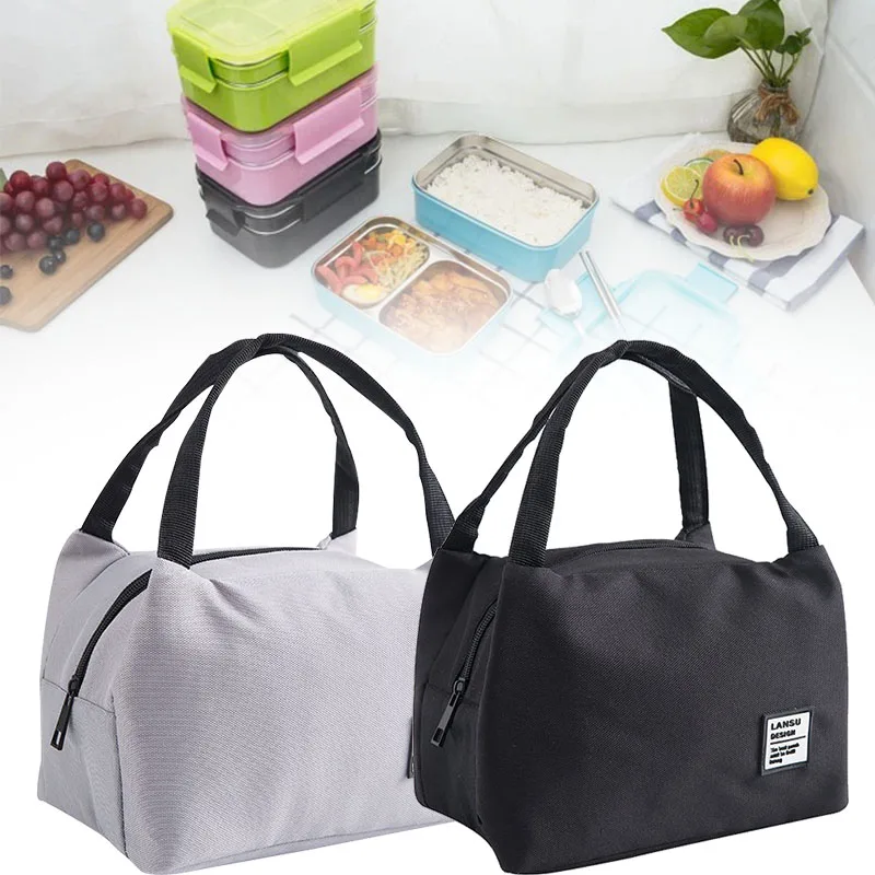 

Thermal Insulated Lunch Bag Reusable Cool Bag Picnic Adult Kids Food Storage Lunch Box Kitchen Organizer Kitchen Storage Bags