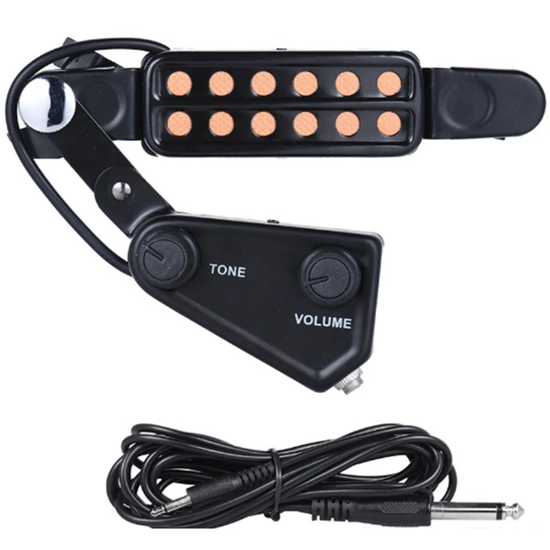

12 Hole Acoustic Guitar Pickup Soundhole Pickup Guitar Pickup Magnetic Transducer Fader Audio Cable Guitar Parts And Accessories