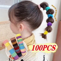 100pcsbag multicolor women scrunchies elastic hair bands ponytail holder hair accessories girls hair ties