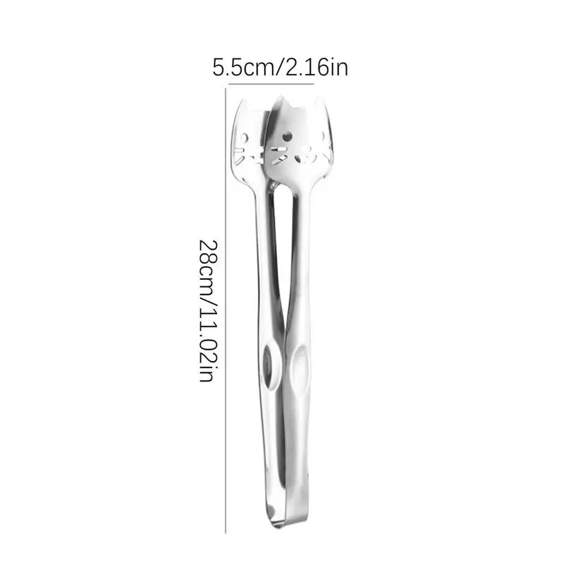 Щипцы для барбекю гриля зажим из нержавеющей стали хлеба дизайн кошки