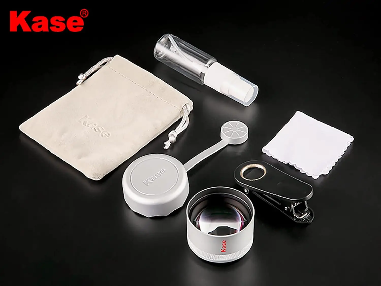 Фото Макрообъектив Kase HD Master Pro для телефона, 17 мм, с резьбовым креплением, универсальный для iPhone, Samsung, Android смартфонов, для макрофотографии №2
