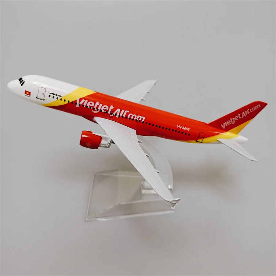 

Модель самолета вьетнамская VietJet Air A320 авиакомпании, 16 см