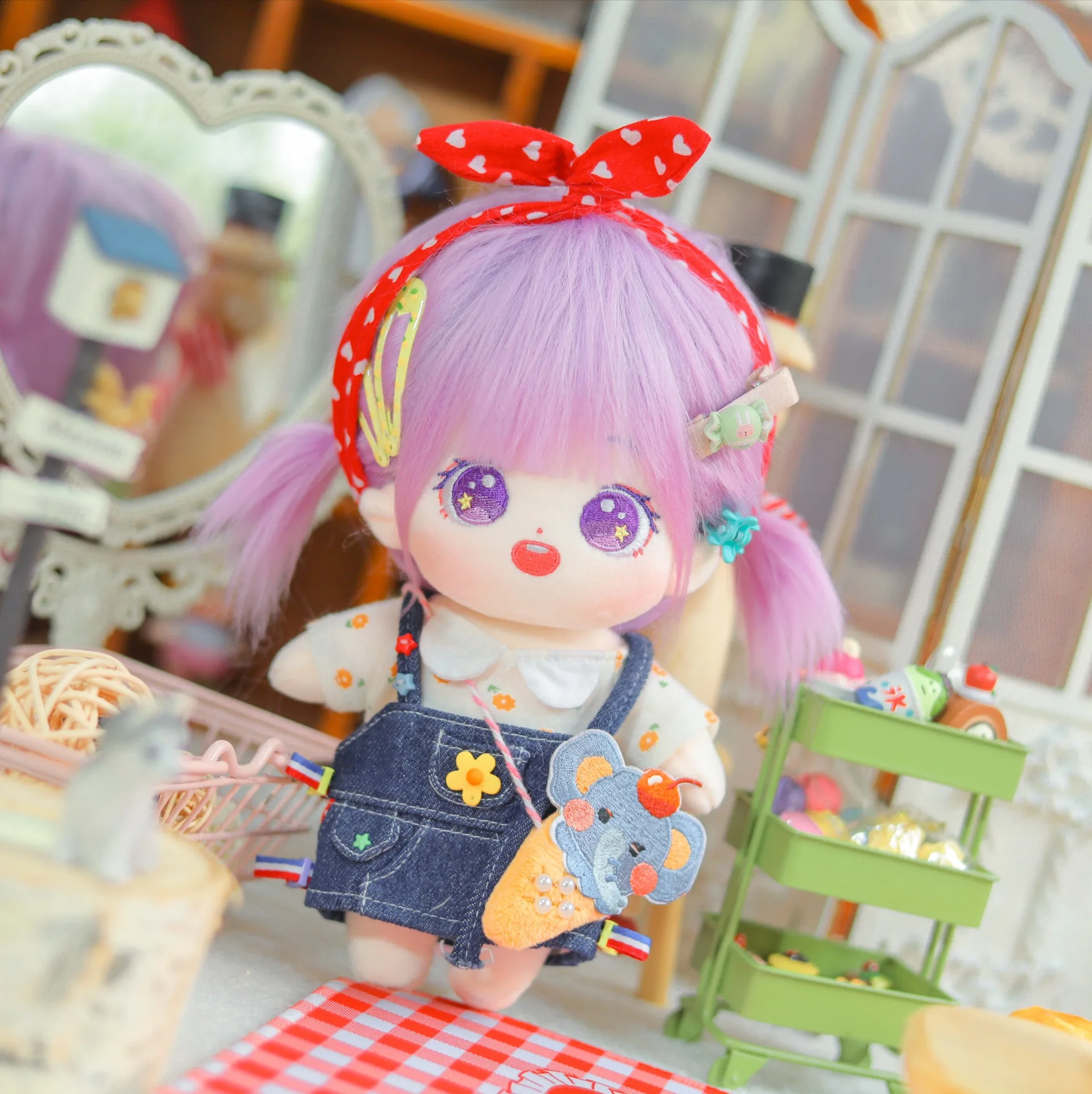 

NEW Purple hair 20cm doll Plush Toy Clothes Cute Soft Duck Dolls Accessories Children's Toys Birthday Christmas Gifts