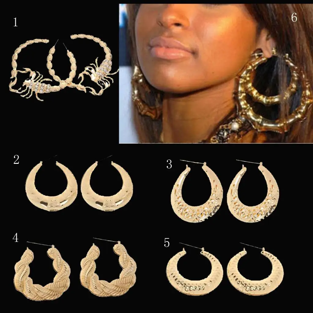 Серьги-кольца с подвеской в виде скорпиона и стразами ювелирные изделия для