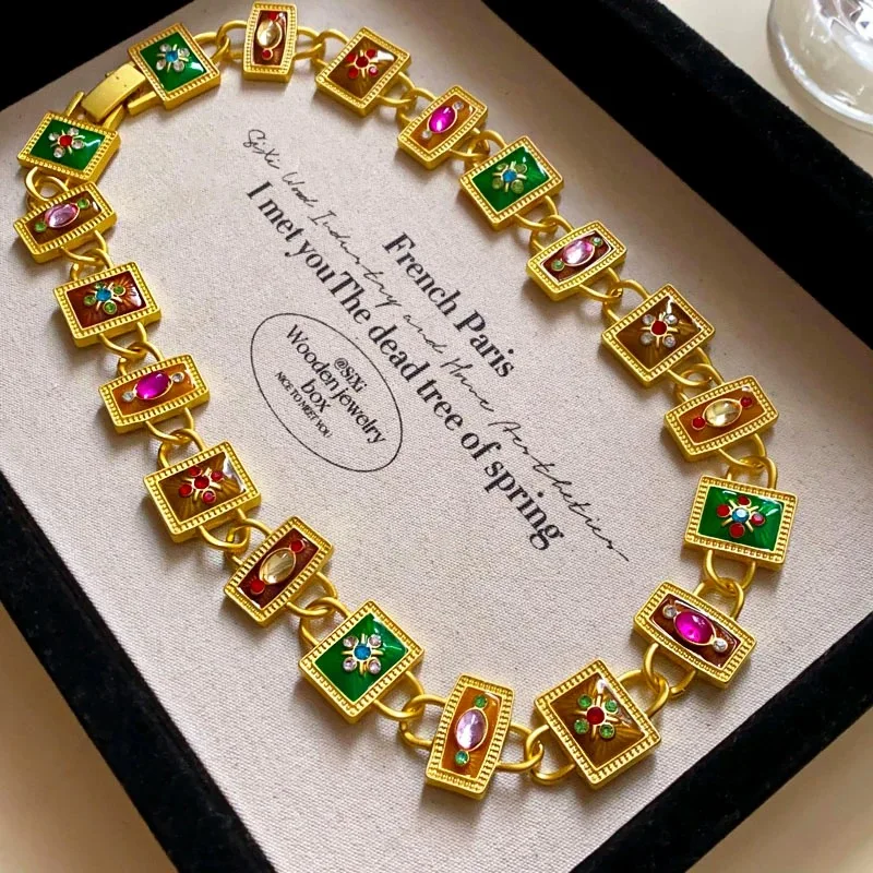 Модное роскошное высококачественное короткое ожерелье на ключицу с