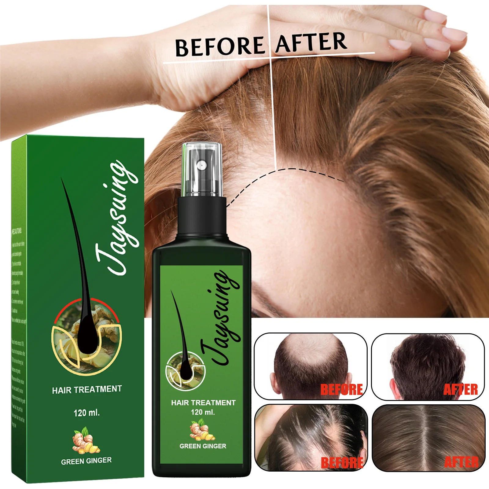 

New Jaysuing Hair Growth Liquid Toughness Hair Nourishes The Hair Roots Growth Thick Scalp Massage Nutrient Solution