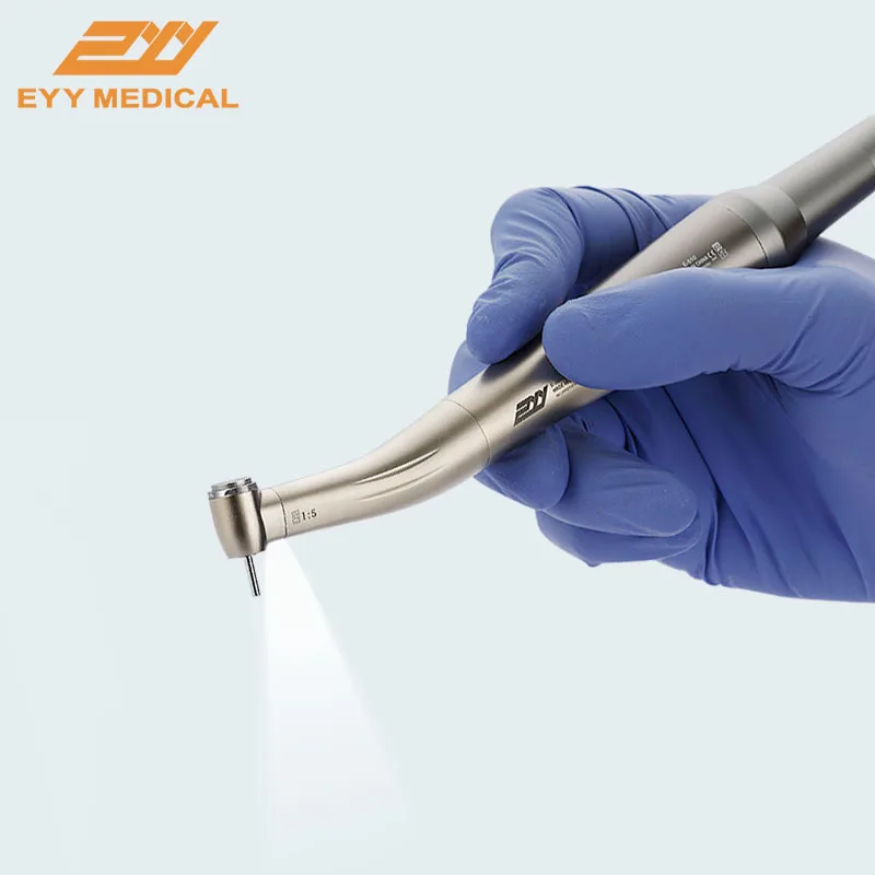 

EYY Dental Brushless Electric LED Micro Motor Internal Water Spray 1:5 1:1 Red Ring Contra Angle Handpiece High Rotation Pen
