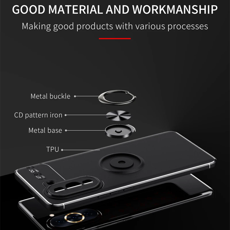 For Cover Huawei Nova 10 Pro Case For Huawei Nova 10 Pro Capas TPU Soft Ring Magnetic Holder For Cover Huawei Nova 10 Pro Fundas