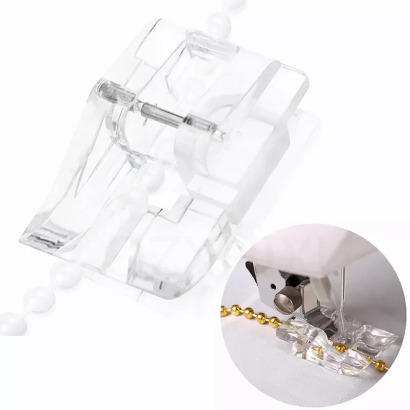 

1PC Pearls and Sequins Sewing Machine Presser Foot - Fits All Low Shank Snap-On
