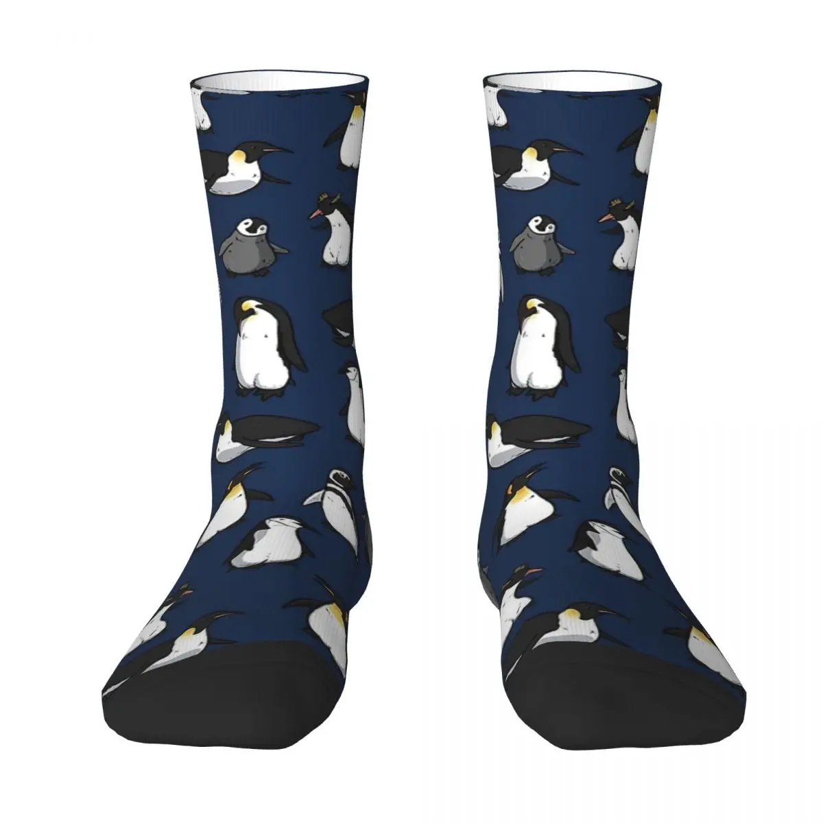 Cute Penguin Pattern (Dark Blue Variant) Adult Socks,Unisex socks,men Socks women Socks