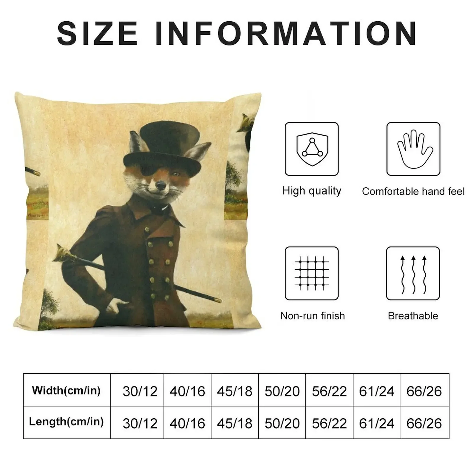 Sly Victorian Fox Декоративная подушка Диван Подушки Наволочка Рождественские