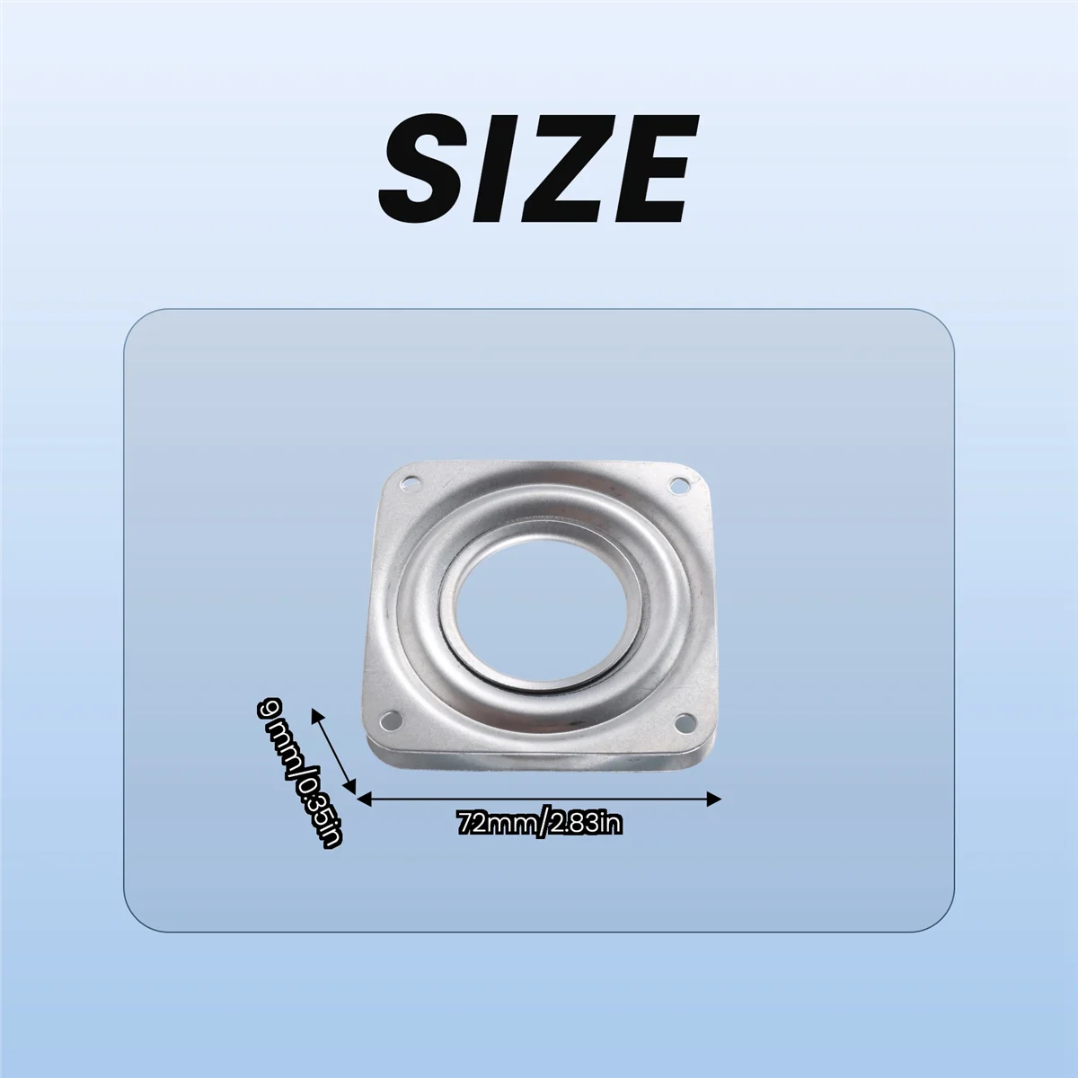 Металлическая поворотная пластина на шарикоподшипнике Lazy Susan — 72 x 9 мм
