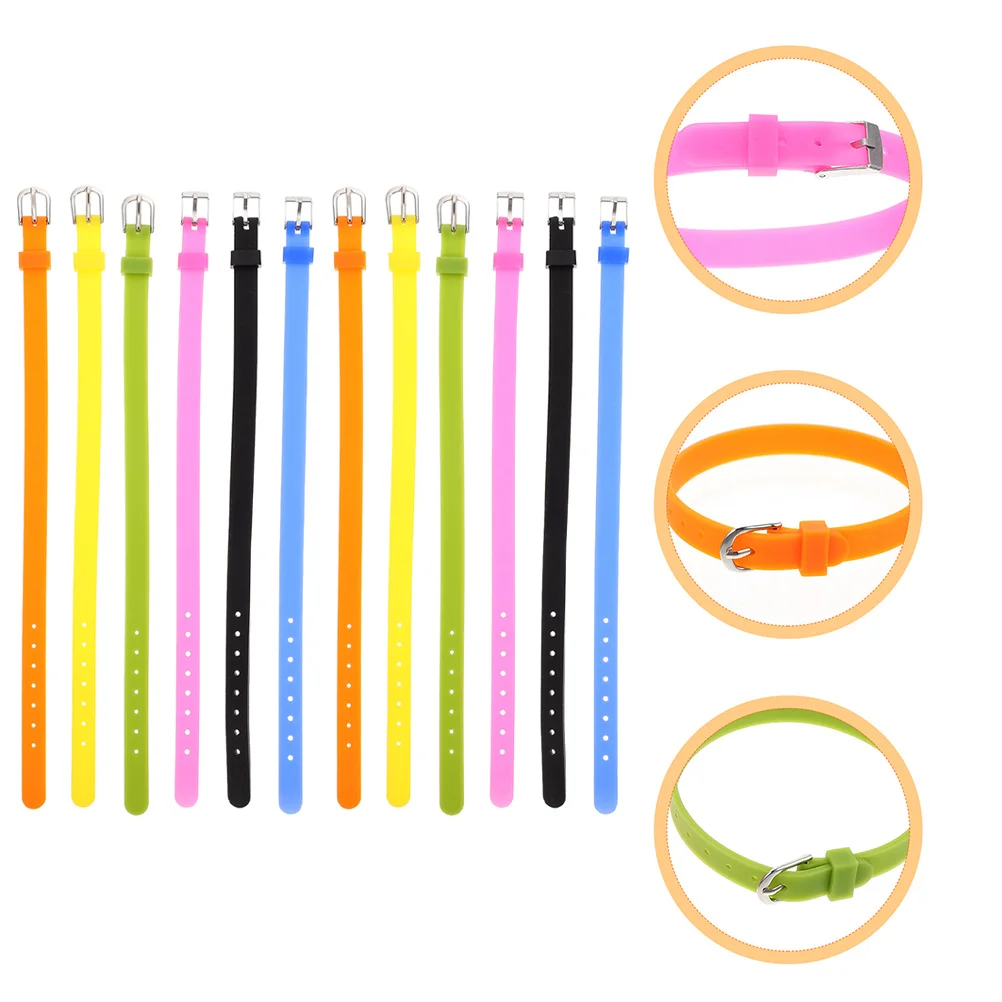 

Silicone Watch Bracelets Straps Bands Wristband Decorative Strap Skin Friendly Rubber Elastic Wristbands Wristwatch Adjustable