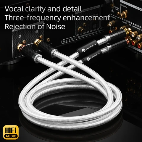ATAUDIO HiFi RCA-кабель 7N OCC и серебрянный сердечник 2RCA